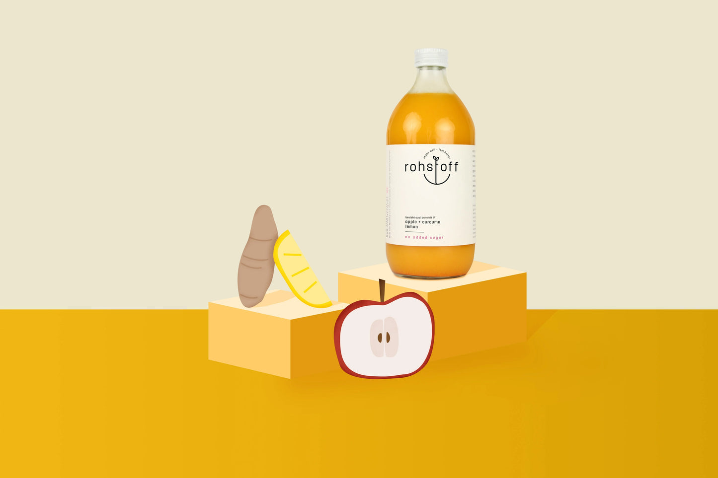 rohstoff apple + curcuma + lemon Key Visual
